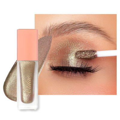 Oulac Glitzer Lidschatten Flüssig Metallic Hellgold Lidschatten| Liquid