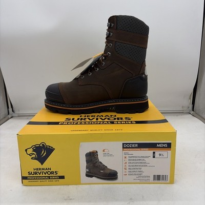 Herman survivor Professional Mens Dozier Waterproof 8'' Steel Toe Boots Size 9.5.
