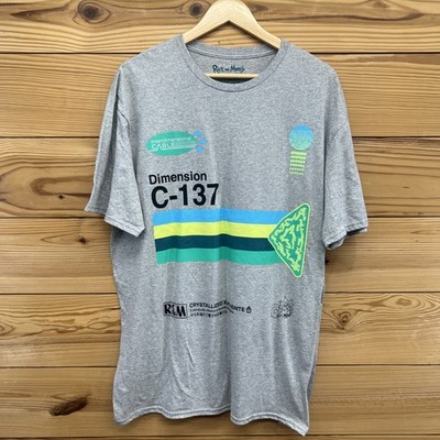 Loot Crate Wear Rick And Morty Dimension C-137 Exclusive T-Shirt Gray XL B114