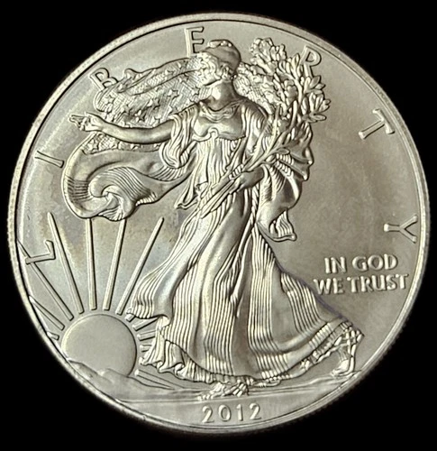 2012 AMERICAN SILVER EAGLE DOLLAR COIN 1 OZ. 999 PURE FINE SILVER