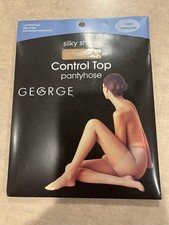 Vintage George Fashion Control Top Pantyhose - Nude- Size Med/Tall NEW