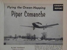 Piper Comanche PA-24-180 1959 Cockpit Test Report