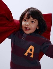Marks & Spencer Boys Red Mix Collar Long sleeved Jumper - M&S