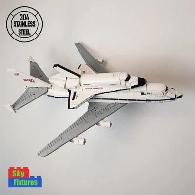 SKY FIXTURES Horizontal Wall Mount bracket for Lego Shuttle Carrier Aircraft 10360