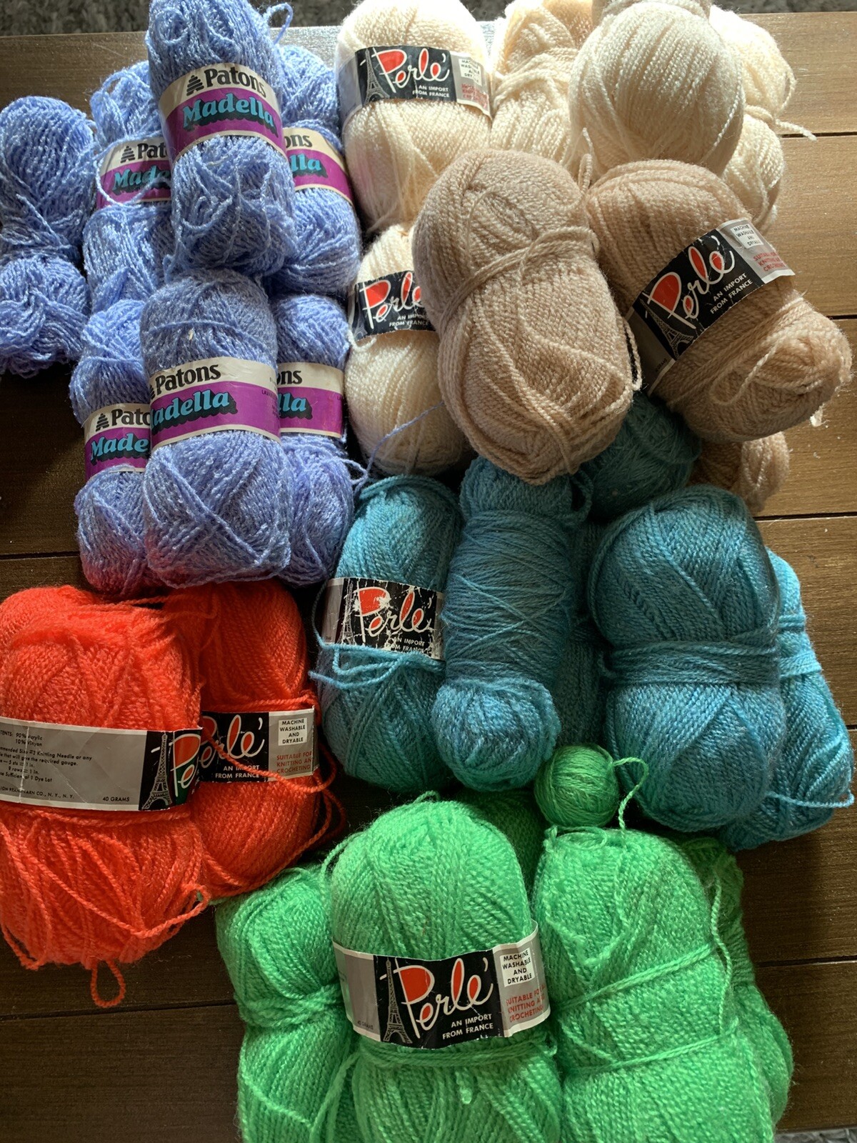Lion Brand Perle~ Patons Yarn~approx 25 full & partial skeins~multiple colors