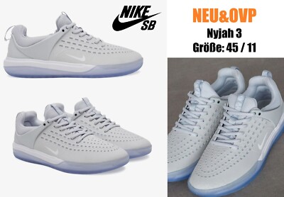 NEU&OVP - Gr. 45 - Nike SB Nyjah 3 Schuhe (pure platinum) (Skateboard Skate)