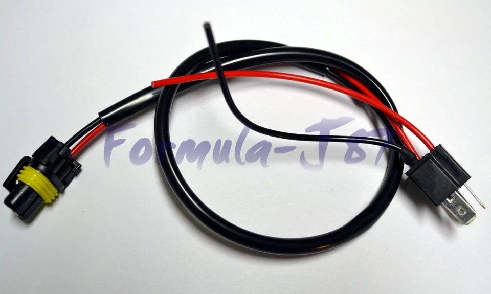 HID Kit Extension Wire 9003 H4 Two Harness Head Light Bulb Socket Replace Plug - Image 3 of 4