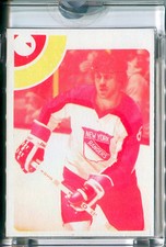 1978-79 Topps STEVE VICKERS 55 Vault 1/1 Magenta Yellow Proof Blank Back Rangers