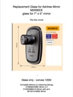 Replacement Glass fit Ashtree 7in x 5in mirror M2000CE Glass only (2 for 11.40)