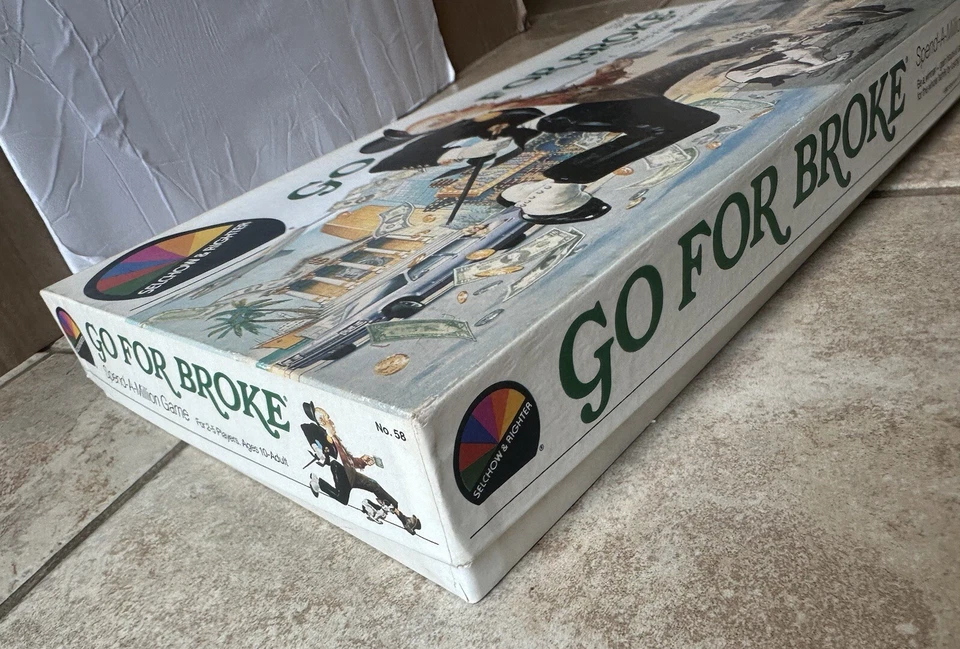 No. 58 Go for Broke Vintage 1985 Selchow & Righter Board Game 100 Complete - Image 3 of 4