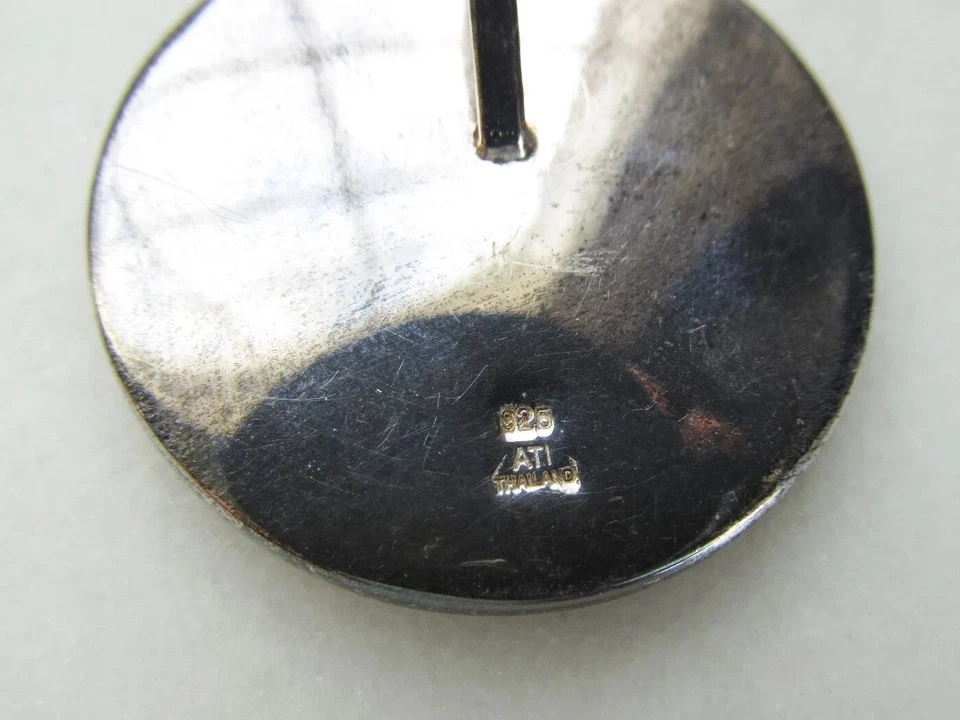 Juego de Pendientes y Colgantes Vintage Esterlina México ATI Jaspe Rojo ETC4639 Foto 4 de 4