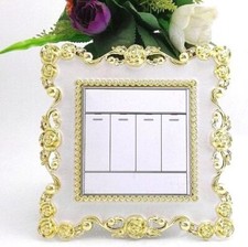 Resin Wall Sticker Single Light Switch Cover Surround Socket Frame Home Decor