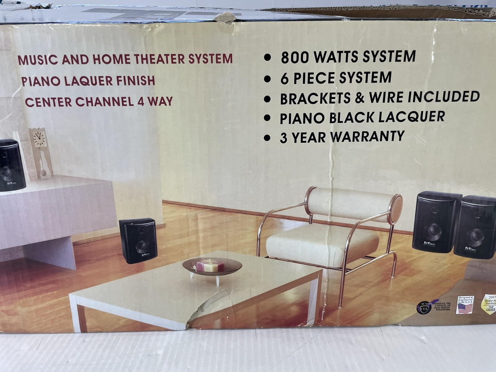 DIVINCI 6 Piece H.T.System DA 6.1 Pro Series Home Theater Speakers 800W eBay