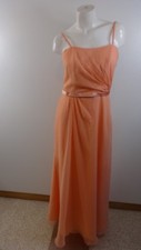 NWOT IMPRESSION WOMEN'S PEACH CHIFFON FORMAL GOWN DRESS SIZE 12