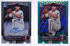 2025 Bowman Cory Lewis Base Auto + Aqua X-Fractor /125