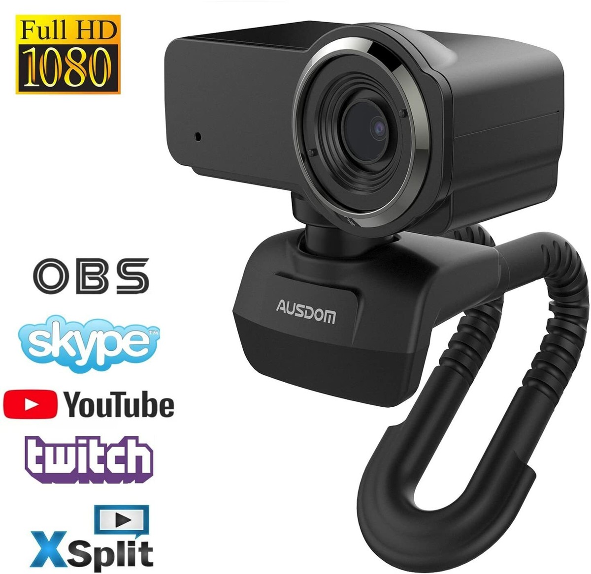 Full HD Pro Streaming 1080P Webcam Camera for Video Recording for