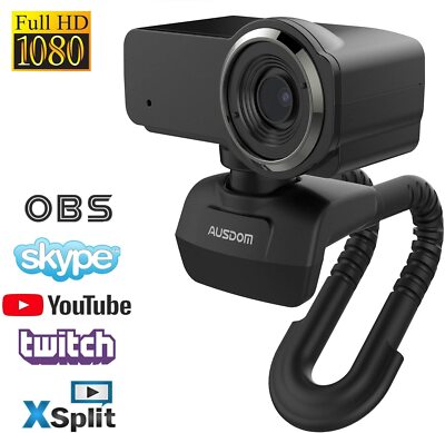 Full HD Pro Streaming 1080P Webcam Camera for Video Recording for
