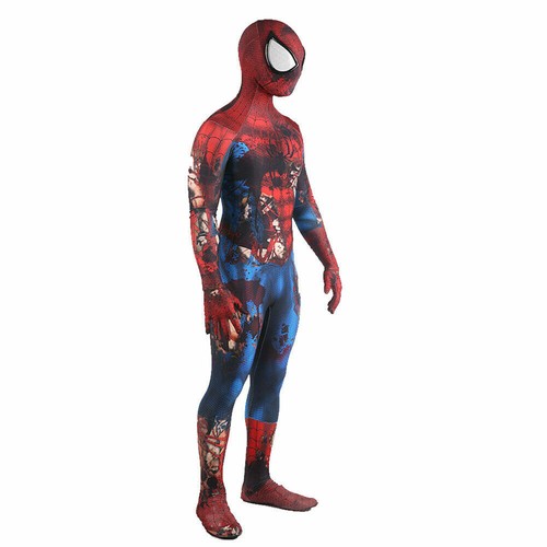 Zombie Spider-Man Jumpsuit Spiderman Cosplay Party Costume Halloween Adult/Kids - Picture 7 of 11