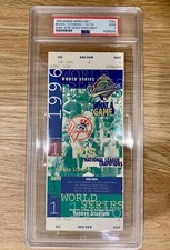 1996 World Series Game 1 Full Ticket PSA Jeter Rivera First WS Yankees Braves