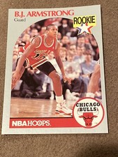 1990-1991 NBA Hoops Card #60 B.J. Armstrong Rookie Chicago Bulls
