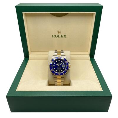 Rolex Submariner 41mm Steel 18k Yellow Gold Blue Dial Automatic