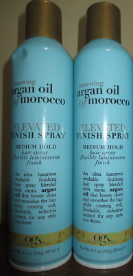 Lot of 2 Ogx Argan Oil Of Morocco Elevated Finish Spray  All Day Hold 8.5 oz
