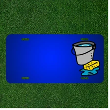 Custom Personalized License Plate With Add Names To Bucket Water Cleaning