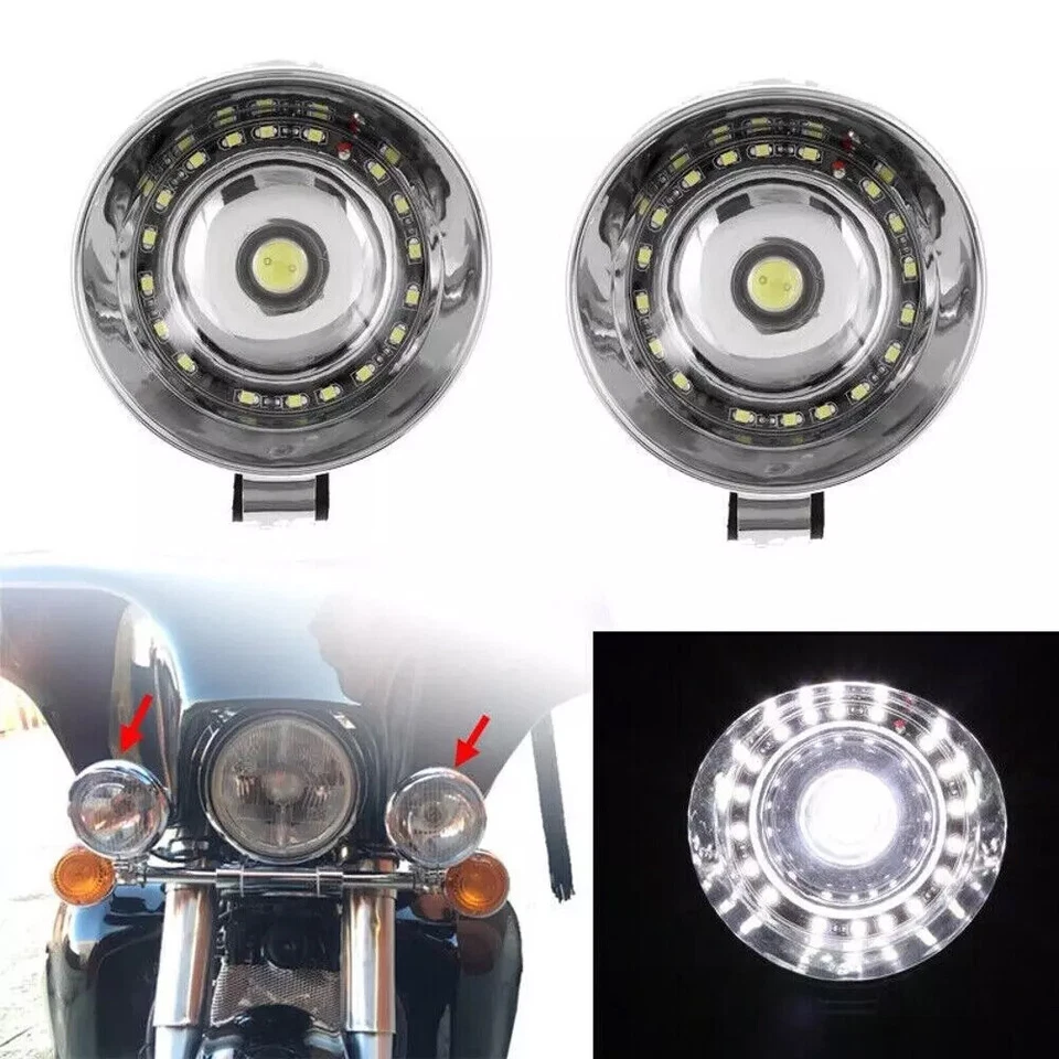 Faro LED cromado foco antiniebla para Yamaha Royal Star Venture Royale Deluxe Foto 3 de 4