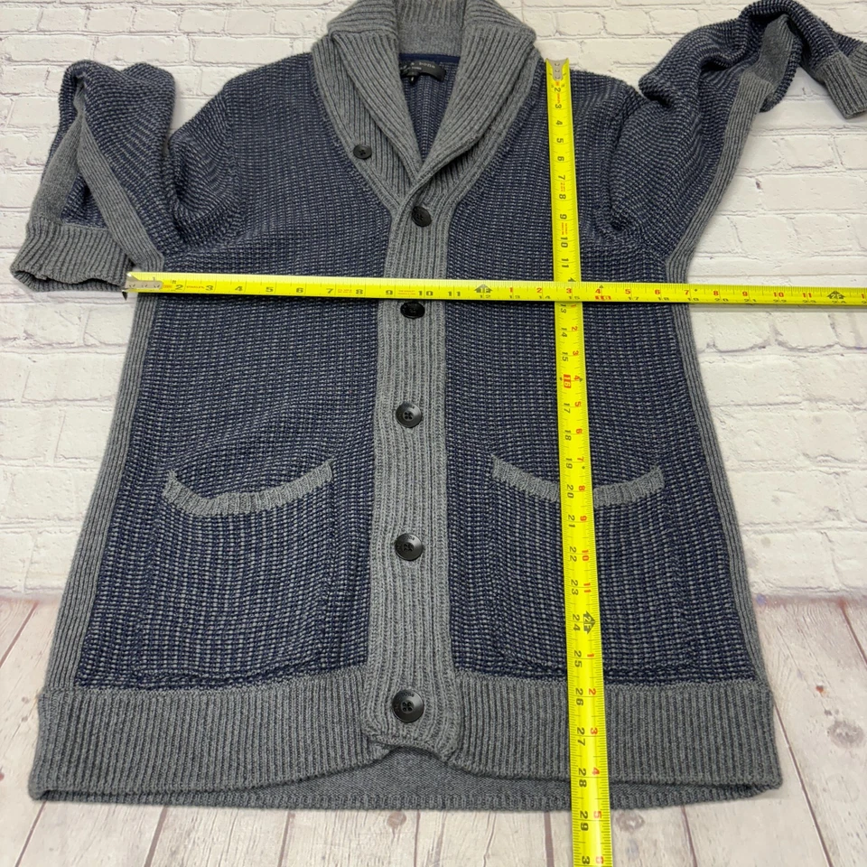 Rag & Bone Men Chunky Cardigan Sweater Top Size Small Cotton Wool Blend D009 -24 - Image 2 of 4