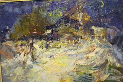 Pintura al óleo cuadro sobre lienzo paisaje B. Yephyxa *6027 - Imagen 6 de 11
