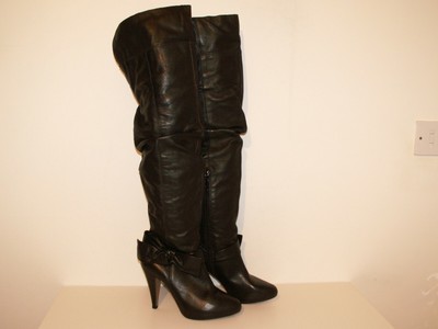 leather thigh boots uk