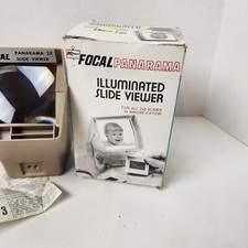 Vintage Focal Panarama Illuminated 2x2 Slide Viewer with Original Box