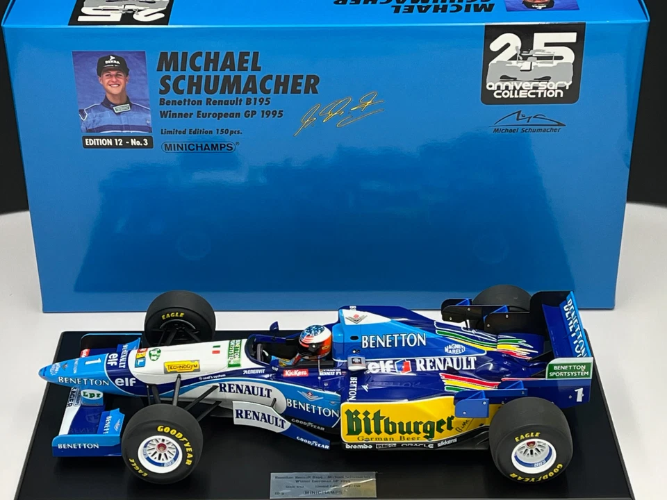 1/12 Benetton Renault B195 #1 Schumacher Sieg GP Europa'95 MINICHAMPS 517952101 - Bild 3 von 4