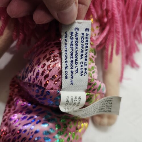 Aurora World Sea Sparkles Plush Mermaid Pink Hair 18” - Picture 7 of 9