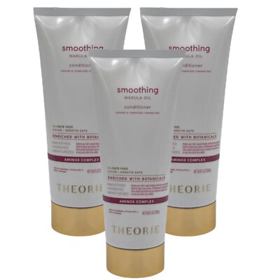 3 Pack Theorie Smoothing Marula Oil Conditioner10.8 oz Hydrate Moisturize Smooth