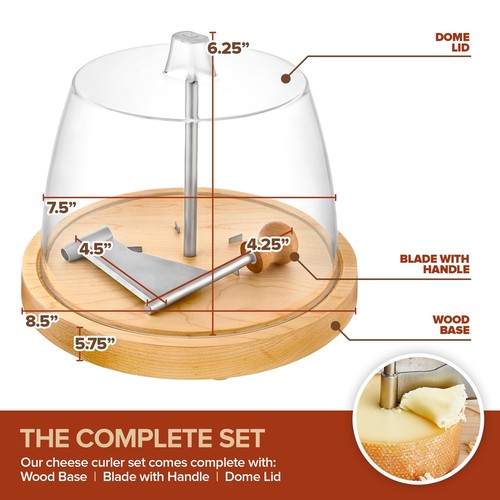 Cheese Curler Tete de Moine Cheese Curler Cheese Shaver for Hard Cheese and C... - Picture 2 of 7
