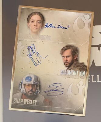 2020 Star Wars Stellar 2020 Kaydel Ko Connix Kin Wexley dreifache Autokarte 14/25