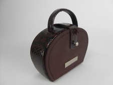 Portagioie da viaggio Ken Scott a forma di borsa bauletto in pelle di rettile