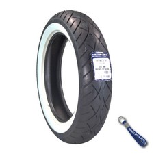 Metzeler Me 888 Marathon Ultra White Wall Mt90b16 Front Tire With Keychain