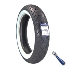Metzeler ME 888 Marathon Ultra White Wall MT90B16 Front Tire with Keychain