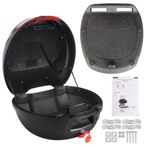 Motorcycle Trunk Scooter Tour Tail Box Luggage Top Lock Storage Carrier Case 32L - Picture 2 of 20