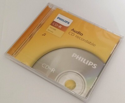 Philips CD-R Audio 80 MINS RECORDABLE CDR - Jewel Case Blank CD Discs ...