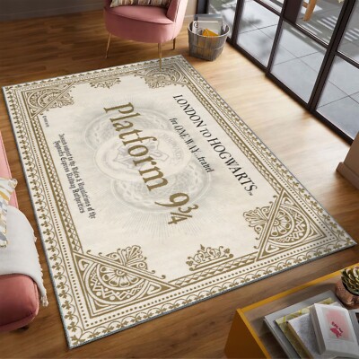 Harry Potter Platform 3/4 Rug, Wizard Movie Carpet Mat Decor