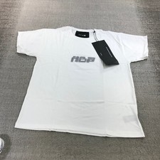 Hood By Air Shirt Mens Large Bubble Spell Out White Tee S/S Made in USA D235235