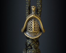Paracord Lanyard Beads Bronze bead Knife Lanyard Bead Charms - Murmillo helmet