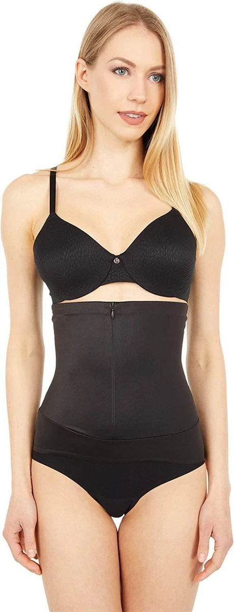 Miraclesuit 286543 Zip Smooth Waist Cincher Black Size Small Women s 4 6