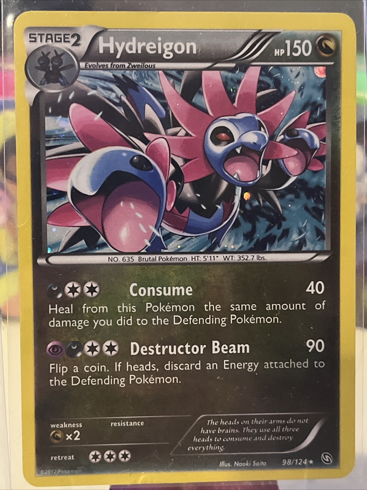Pokémon TCG Hydreigon Dragons Exalted 98 Holo Cosmos Holo Rare MP