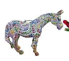 The trail Painted Ponies 2003 Christmas Ornament Caballo Brillante Mosaic Horse