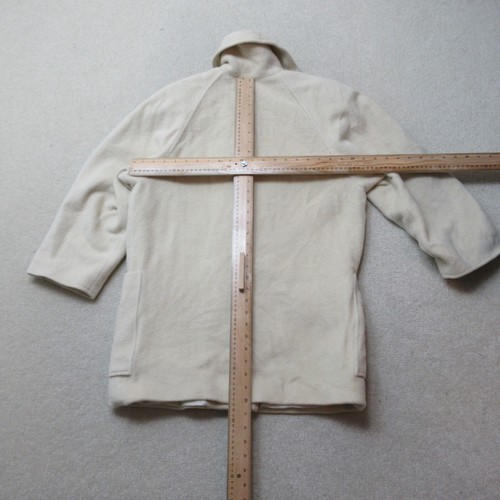 VINTAGE Planet Coat Womens UK 8 Off White Wool Rich Pockets England Made EU 36 - Picture 9 of 13