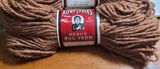 New Aunt Lydia's Heavy Rug Yarn  245 Brown 70 Yards 75 Rayon 25 Cotton